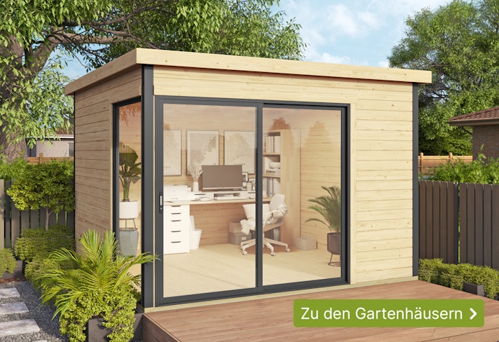 Gartenhaus als Homeoffice Sliderbild