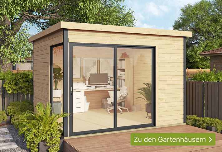 Gartenhaus als Homeoffice Sliderbild