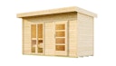 Vorschaubild Weka Saunahaus Farsund mit Vorraum - 38 mm Blockbohlen