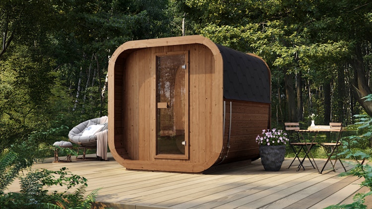 Weka Design Saunahaus Laadi 2 mit Thermoholz - 28/42 mm Weka Design Saunahaus Laadi 2 mit Thermoholz - 28/42 mm