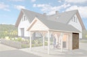 Vorschaubild Weka Seitenwandelement für Einzelcarport 614/615 Leimholz Flach- und Satteldach