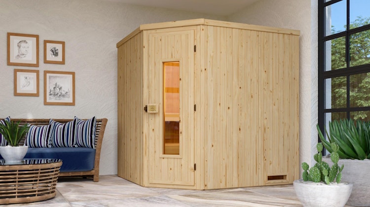 Weka Elementsauna Varberg 2 mit Eckeinstieg - 68 mm