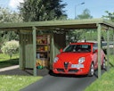 Vorschaubild Weka Carport 607 inkl. Geräteraum 1/2/3