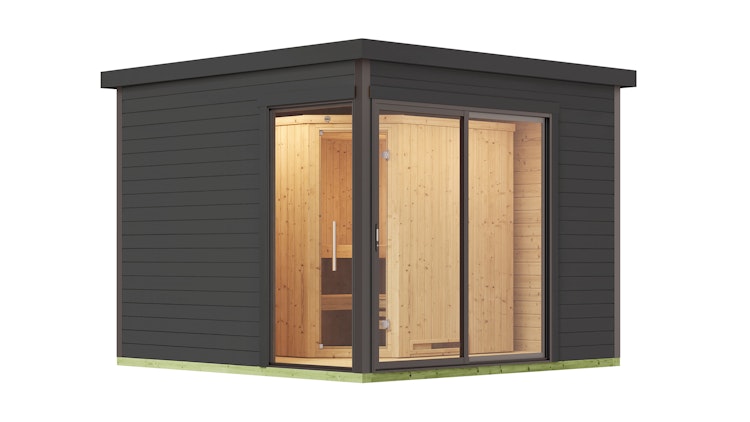 Weka Design-Saunahaus 412 inkl. Elementsauna 44/68 mm