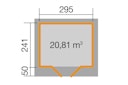 Vorschaubild Weka 28 mm Designhaus 126+ mit extra hoher Tür - 28 mm