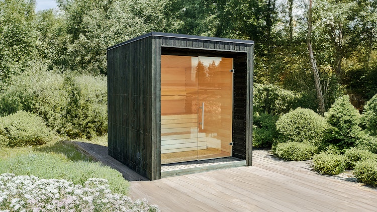 Weka Design Saunahaus Luua Cube mit Thermoholz - 175 mm (Lieferung vormontiert) Weka Design Saunahaus Luua Cube mit Thermoholz - 175 mm (Lieferung vormontiert)
