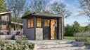 Vorschaubild Weka Design Gartenhaus Pure Garden Amberley mit Massivholz-Doppeltür - 28 mm 