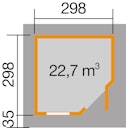 Vorschaubild Weka Designhaus 213+ mit extra hoher Tür - 28 mm