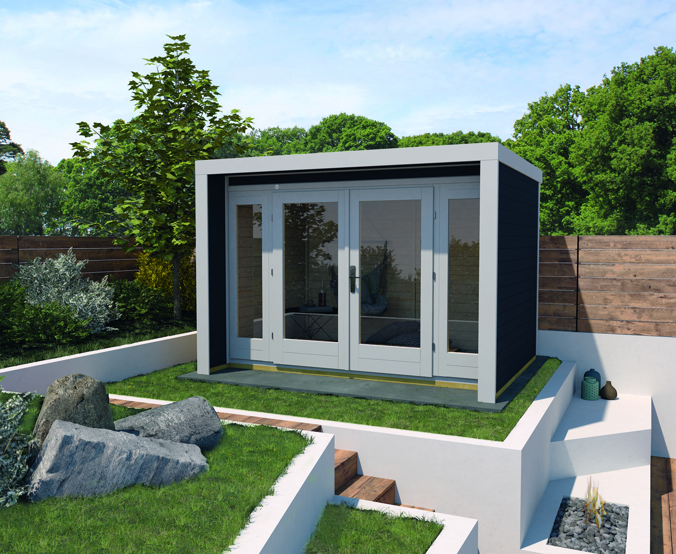 Weka Gartenhaus 263 mit großer Glasfront - 28 mm