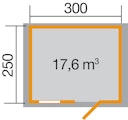 Vorschaubild Weka Gartenhaus Premium28 FT mit Vordach (20 cm) - 28 mm