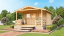 Vorschaubild Weka 28 mm Gartenhaus 111 B mit Vordach und Terrasse (200 cm)