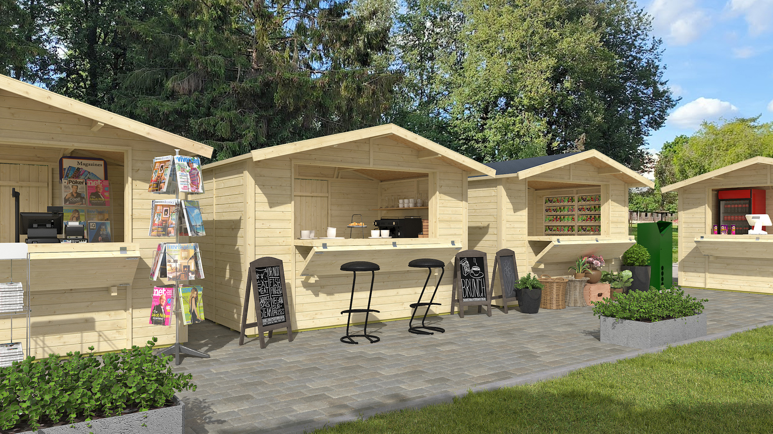 Weka Marktstand Verkaufshaus Mori 5 - 13 mm