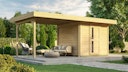 Weka Gartenhaus Designhaus 172 B mit Design-Einzeltüre und Anbau (295 cm)
