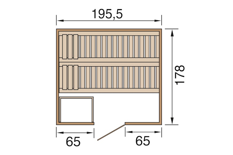 Weka Premium Massivholzsauna Bergen 1.8 - 45 mm