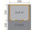 Vorschaubild Weka 28 mm Gartenhaus 110 A mit Vordach (200 cm)
