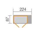 Weka 14 mm Garten- und Terrassenschrank 351 A/357 A mit Schleppdach