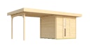 Weka Gartenhaus Designhaus 172 B mit Design-Einzeltüre und Anbau (295 cm)
