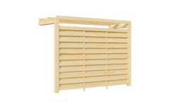 Weka Carport Rückwand für Einzel- und Doppelcarport mit Dachbegrünung - naturbelassenZubehörbild