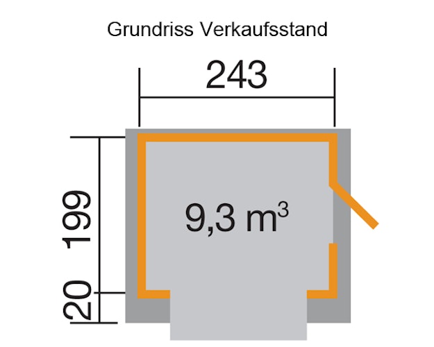 Weka 19 mm Marktstand Verkaufshaus 221