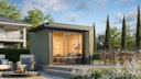 Vorschaubild Weka Design Gartenhaus Pure Garden Amberley mit Aluminium-Schiebetür - 28 mm