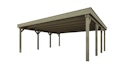 Vorschaubild Weka Doppelcarport 609 mit Stahlblech-Trapezdachplatten