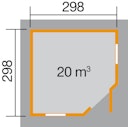 Vorschaubild Weka 28 mm Gartenhaus 149 5-Eck
