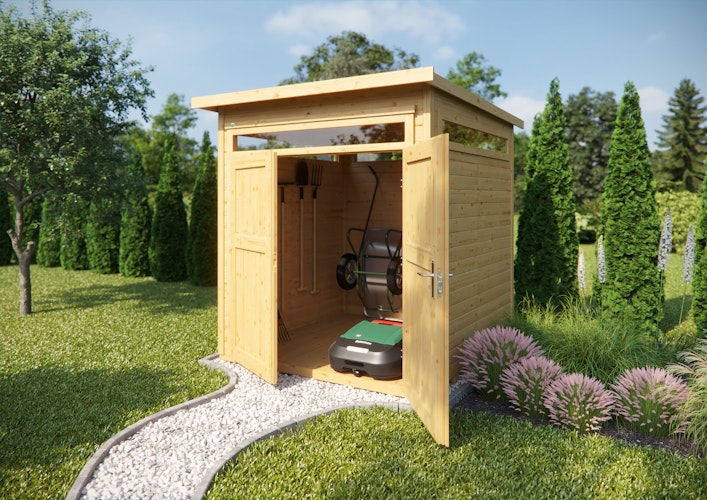 Weka Gartenhaus 265 mit Oberlichtern - 21 mm