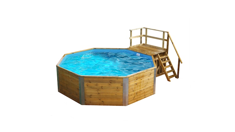 Weka Massivholzpool 593 B Gr. 2, Sparset - 45 mm - 471 x 571 cm