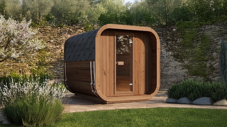 Weka Design Saunahaus Laadi 3 mit Thermoholz - 28/42 mm Weka Design Saunahaus Laadi 3 mit Thermoholz - 28/42 mm