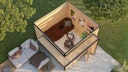 Vorschaubild Weka Design Gartenhaus Pure Garden Amberley mit Massivholz-Doppeltür - 28 mm 
