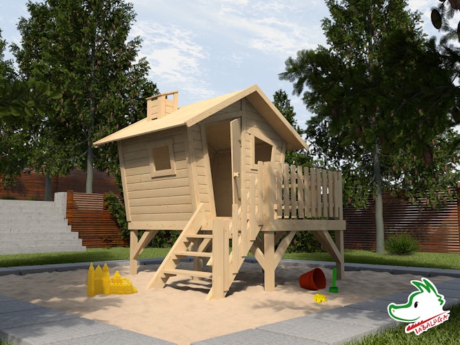 Weka Tabaluga Kinderspielhaus Lotti mit Treppe und Terrasse