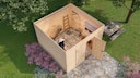 Vorschaubild Weka Design-Gartenhaus Batu - 28 mm - Modern Storage