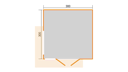 Vorschaubild Weka Design Gartenhaus Pure Garden Amberley mit Massivholz-Doppeltür - 28 mm 