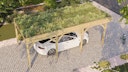 Vorschaubild Weka Einzelcarport mit Dachbegrünung 328 x 718 cm - Leimholz