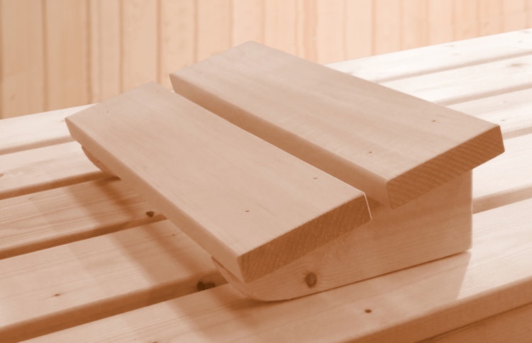 Weka Premium Massivholz-Elementsauna Kemi Eck 2 mit Glastür/Fenster inkl. Komfortpaket - 45 mm