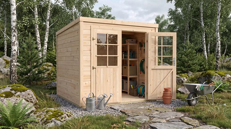 Weka Gartenhaus Lugo mit Doppeltür - 19 mm