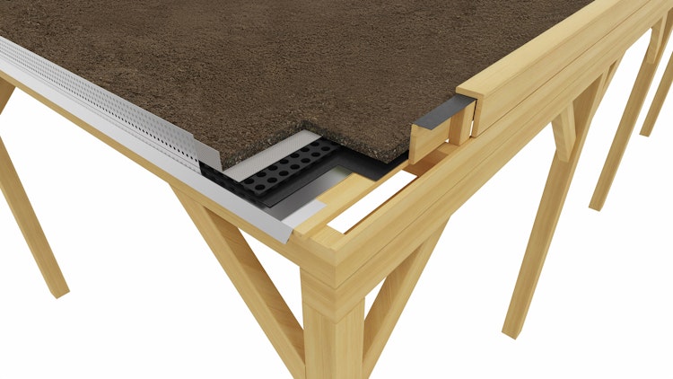 Weka Einzelcarport mit Dachbegrünung 328 x 718 cm - kesseldruckimprägniert