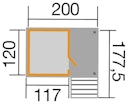 Vorschaubild Weka Tabaluga Kinderspielhaus Lotti mit Treppe und Terrasse