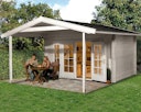 Vorschaubild Weka 45 mm Weekendhaus 137 A mit Vordach (200 cm)