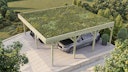 Vorschaubild Weka Doppelcarport mit Dachbegrünung 644 x 718 cm - kesseldruckimprägniert
