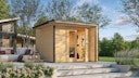 Vorschaubild Weka Design Gartenhaus Pure Garden Amberley mit Design-Doppeltür - 28 mm