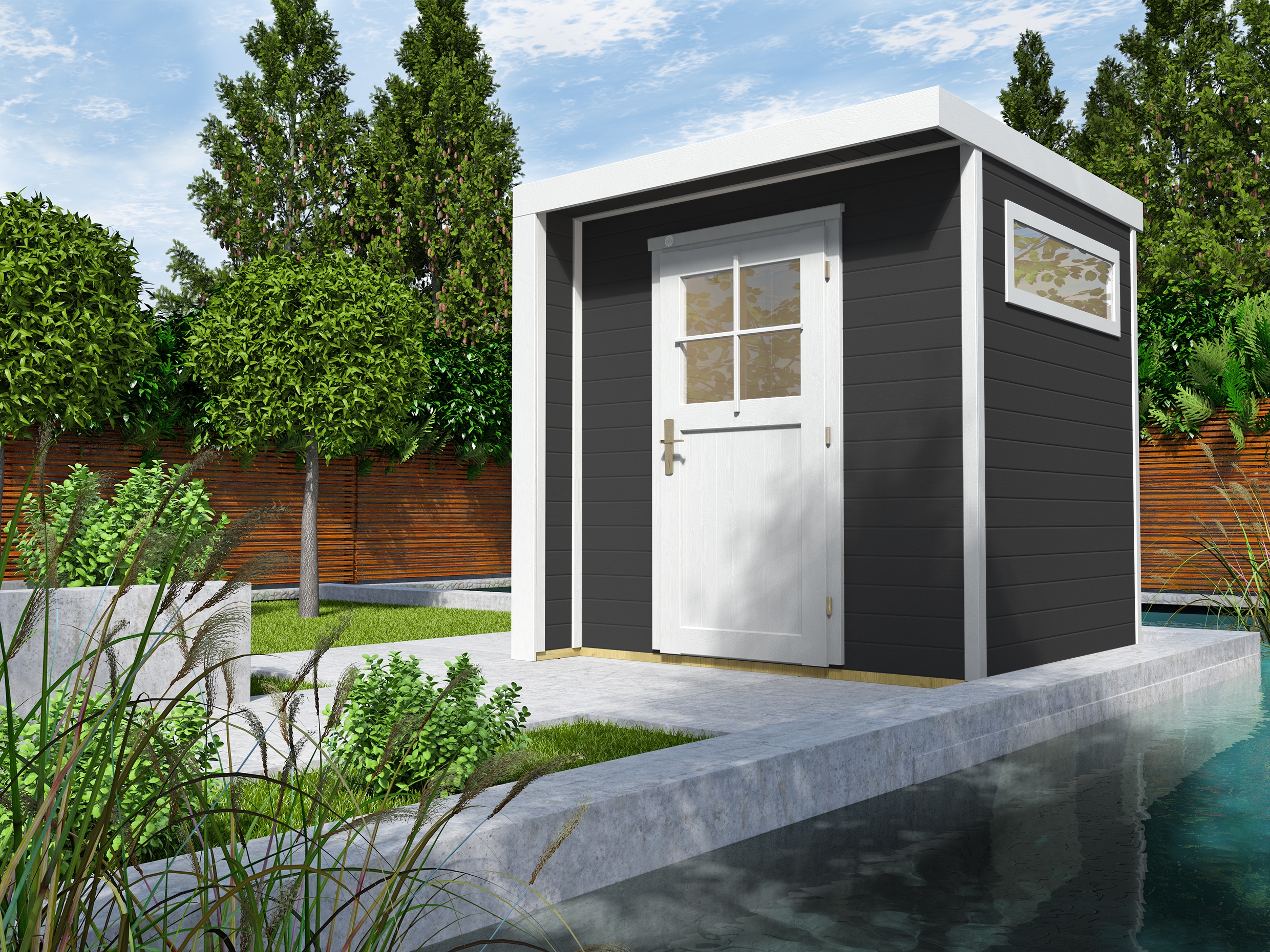 Weka Design Gartenhaus 262 mit Einzeltür - 21 mm