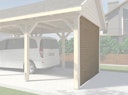 Vorschaubild Weka Rückwandelement für Einzelcarport 614/615 Leimholz Flach- und Satteldach