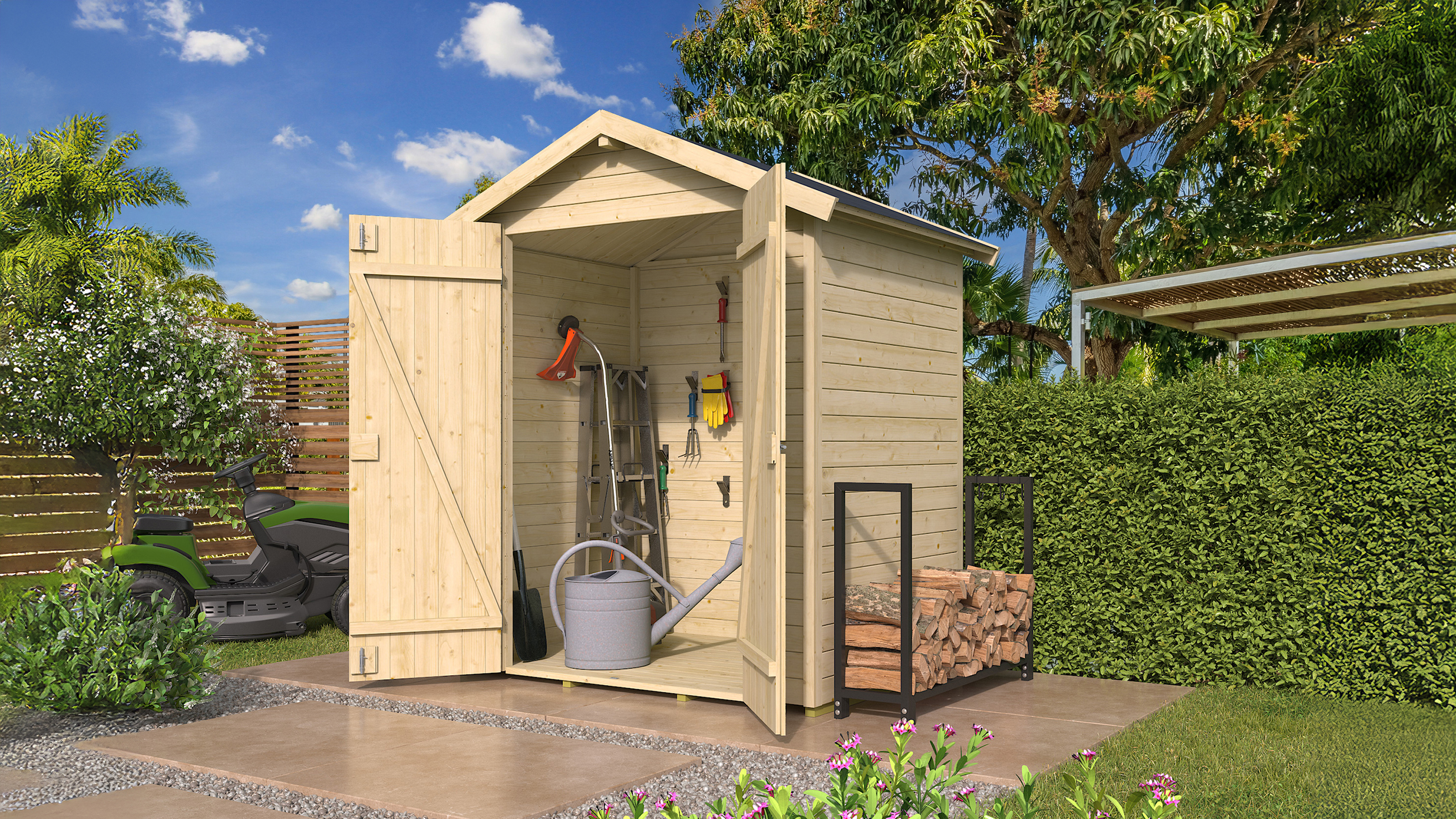 Weka Gartenhaus Mori mit Satteldach - 13 mm