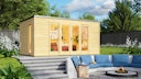 Vorschaubild Design Gartenhaus P 285 mit Panorama-Glastüren - 28 mm