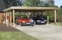 Vorschaubild Weka Doppelcarport 609 mit Stahlblech-Trapezdachplatten