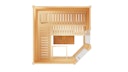 Vorschaubild Weka Premium Massivholzsauna Cubilis 2 mit Glastür+Fenster inkl. Montageservice - 45 mm
