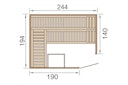 Weka Elementsauna Varberg 4 Familiensauna - 68 mm