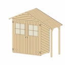 Weka 14 mm Garten- und Terrassenschrank 351 A/357 A mit Schleppdach