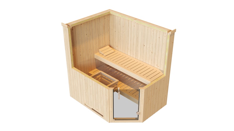 Weka Elementsauna Varberg 1 mit Eckeinstieg - 68 mm
